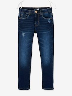 Maedchenkleidung-Hosen-Mädchen Slim-Fit-Jeans WATERLESS, Hüftweite COMFORT