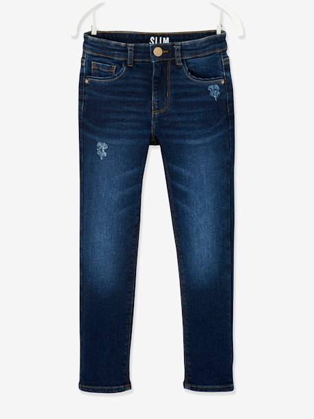 Mädchen Slim-Fit-Jeans WATERLESS, Hüftweite COMFORT blue stone+dark blue+grau+schwarz 7