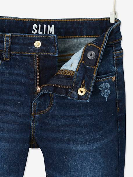 Mädchen Slim-Fit-Jeans WATERLESS, Hüftweite COMFORT blue stone+dark blue+grau+schwarz 9