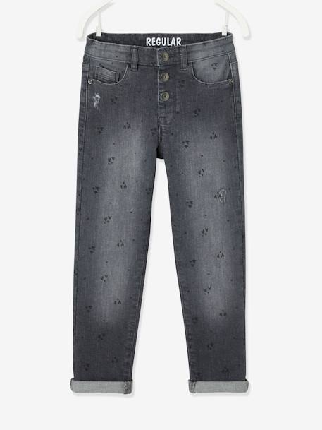 Mädchen Jeans, gerades Bein Oeko-Tex, Bundweite verstellbar double stone+grau 17