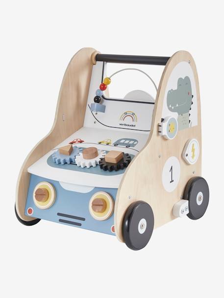 Baby Lauflernwagen mit Bremse, Holz FSC® mehrfarbig 4