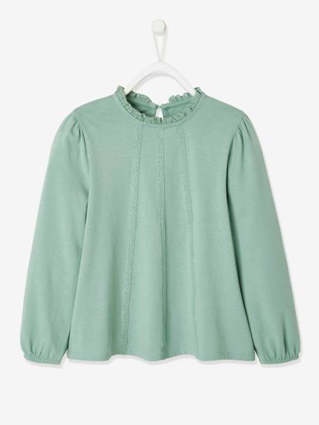 Mädchen Blusenshirt BASIC - grün+marine - 2