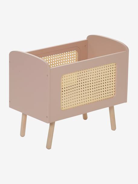 Puppenbett PETITE POESIE, Rattan/Holz FSC® rosa/natur+weiß 5