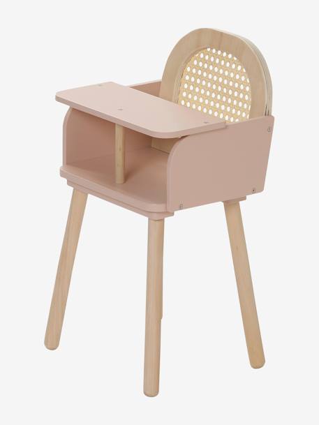 Puppen Hochstuhl PETITE POESIE, Rattan/Holz FSC® - rosa/natur - 5