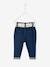 Mädchen Baby Jeans mit Stoffgürtel blue stone+dark blue 8