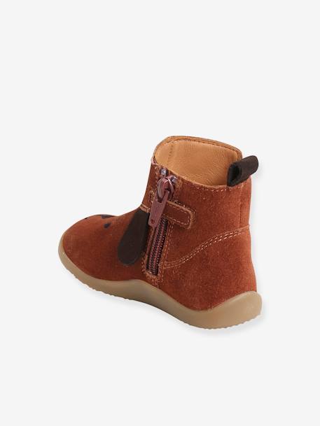 Jungen Baby Lauflern-Boots braun/hund 3