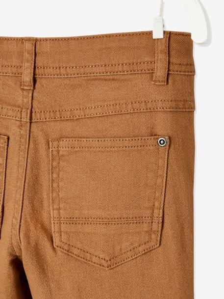 Jungen Slim-Fit-Hose, Hüftweite COMFORT Oeko-Tex, Bundweite verstellbar beige+hellbraun 12