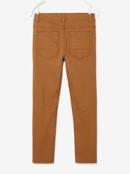 Jungen Slim-Fit-Hose, Hüftweite COMFORT Oeko-Tex, Bundweite verstellbar beige+hellbraun 10