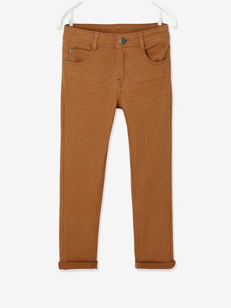 Jungen Slim-Fit-Hose, Hüftweite COMFORT Oeko-Tex, Bundweite verstellbar beige+hellbraun 9