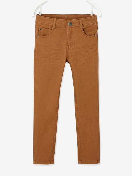 Jungen Slim-Fit-Hose, Hüftweite COMFORT Oeko-Tex, Bundweite verstellbar beige+hellbraun 8