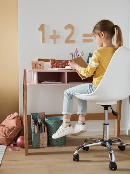 Kinder Schreibtischstuhl, modernes Design, höhenverstellbar - grau+grün+himbeere+marine+rosa+senfgelb+violett+weiß - 30