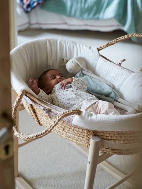 Wiegen-Ständer für Baby Tragekorb, Holz natur 4