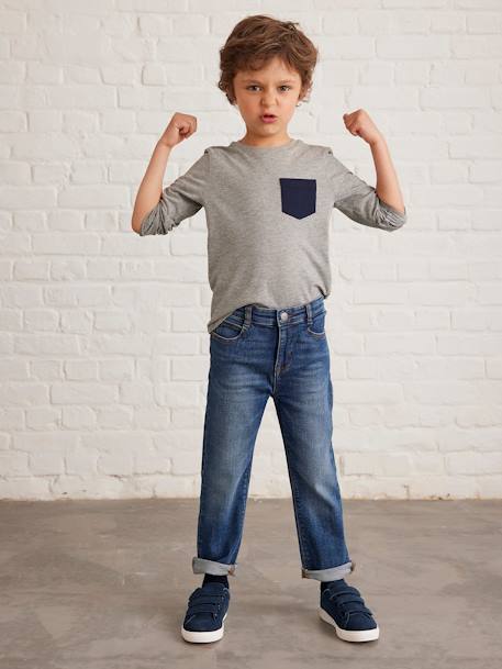 Jungen Loose-Fit-Jeans Oeko-Tex, Bundweite verstellbar blue stone 9