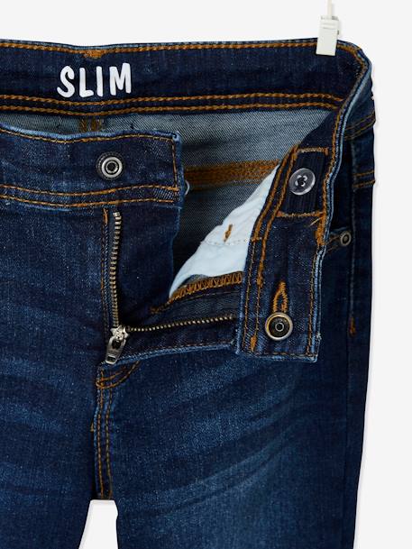 Jungen Slim-Fit-Jeans WATERLESS, Hüftweite COMFORT Oeko-Tex blue stone+dark blue+double stone+dunkelgrau 10