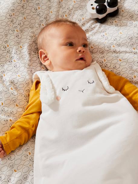 Ärmelloser Baby Schlafsack SCHÄFCHEN Oeko Tex wollweiß 5