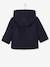 Baby Jacke mit Kapuze, Dufflecoat, Recycling-Polyester - grau meliert+nachtblau - 8