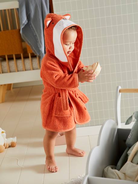 Baby Bademantel, Fuchs-Kostüm Oeko Tex, personalisierbar orange 1