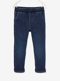 Jungenkleidung-Jeans-Gefütterte Jungen Jeans, Straight-Fit Oeko-Tex, Bundweite verstellbar