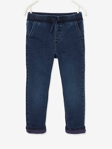 Gefütterte Jungen Jeans, Straight-Fit Oeko-Tex, Bundweite verstellbar blue black 2