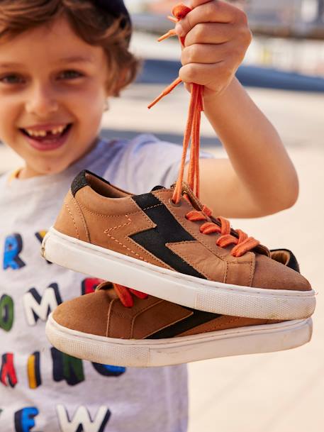 Jungen Sneakers, Reißverschluss - karamell - 1