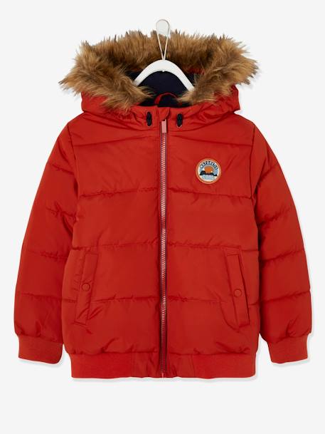 Jungen Steppjacke mit Kapuze, Recycling-Polyester orange 5