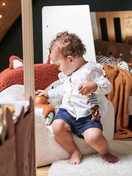 Kinderzimmer Sessel FUCHS, Webpelz weiß 4