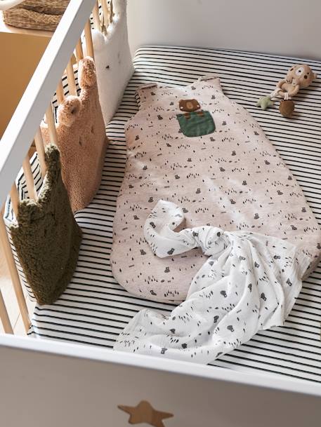 Ärmelloser Baby Schlafsack GRÜNER WALD Oeko-Tex beige meliert 4