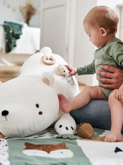 Spielzeug-Baby-Kuscheltiere & Stofftiere-Activity-Stofftier GRÜNER WALD, Eisbär