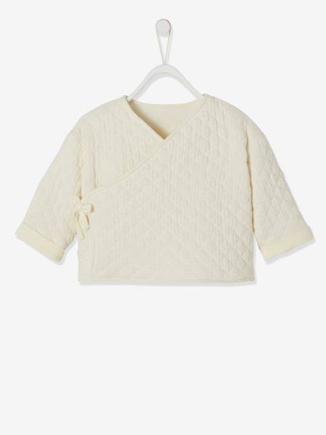 Baby Wickel-Cardigan, gesteppt hellbeige+vanille 1