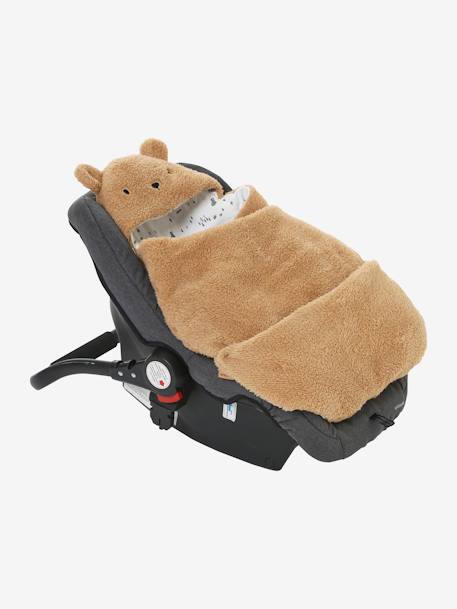 2-in-1 Baby Ausfahrsack/Wickelunterlage, Plüsch Oeko-Tex - braun/bär grüner wald+grau/nachtblau polarstern+weiß eisbär - 6