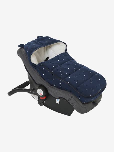 Sweat-Fußsack für Kinderwagen & Babyschale dunkelblau polarstern 2