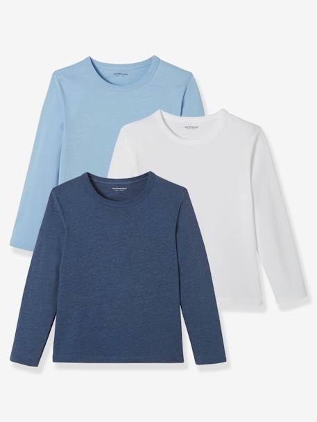 3er-Pack Jungen Shirts BASIC Oeko-Tex - pack blau - 1