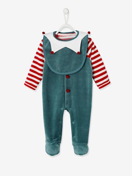 Baby Weihnachts-Geschenkset: Strampler & Lätzchen tanne 8