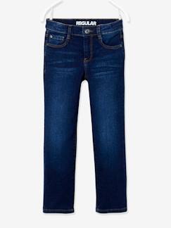 Jungenkleidung-Jeans-Jungen Straight-Fit-Jeans WATERLESS, Hüftweite COMFORT Oeko Tex, Bundweite verstellbar