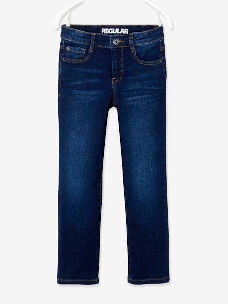 Jungen Straight-Fit-Jeans WATERLESS, Hüftweite REGULAR Oeko Tex, Bundweite verstellbar blue stone+dark blue 11