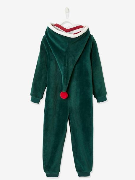 Jungen Plüsch-Overall, Onesie WICHTEL grün 5