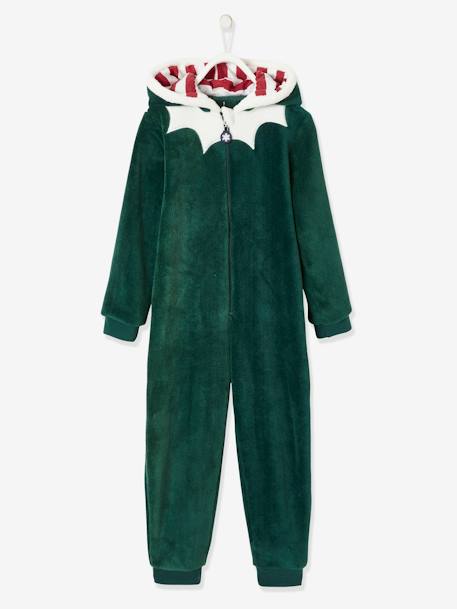 Jungen Plüsch-Overall, Onesie WICHTEL grün 2