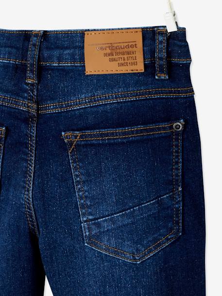 Jungen Straight-Fit-Jeans WATERLESS, Hüftweite COMFORT Oeko Tex, Bundweite verstellbar blue stone+dark blue 10