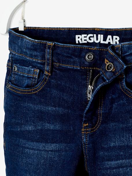 Jungen Straight-Fit-Jeans WATERLESS, Hüftweite COMFORT Oeko Tex, Bundweite verstellbar blue stone+dark blue 9