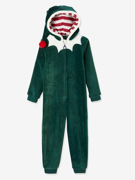 Jungen Plüsch-Overall, Onesie WICHTEL - grün - 3