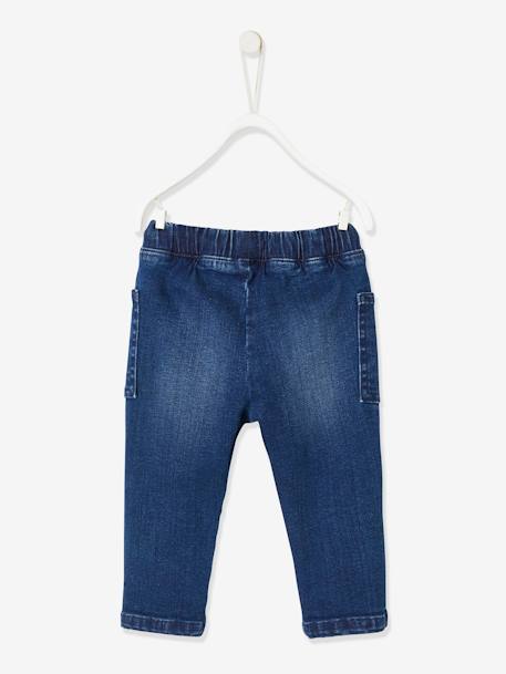 Baby Jeans, Schlupfbund Oeko Tex dark blue+double stone 4