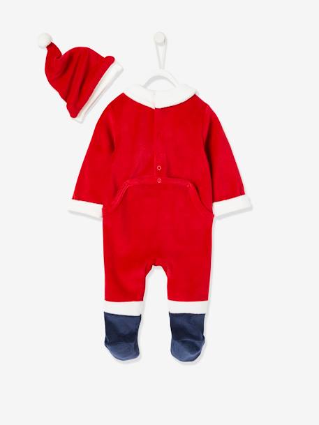 Baby Weihnachts-Geschenkset: Strampler & Mütze - rot/weiß weihnachtsmann - 3