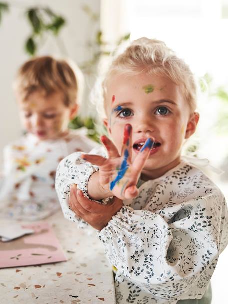 Baby Ärmellätzchen - blau vichy+mehrfarbig fuchs+weiß geblümt/flora+weiß/mehrfarbig künstler - 17