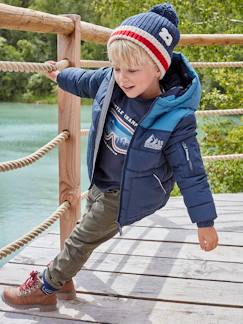 Jungenkleidung-Jacken & Mäntel-Jungen Steppjacke mit Kapuze, Recycling-Polyester