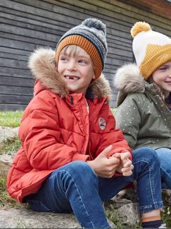 Jungenkleidung-Jacken & Mäntel-Steppjacken-Jungen Steppjacke mit Kapuze, Recycling-Polyester