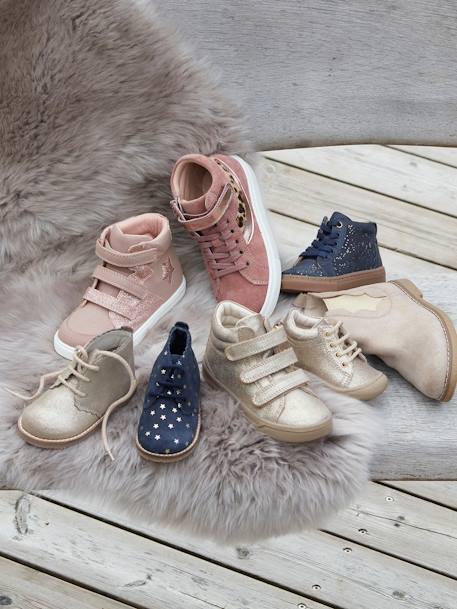 Hohe Mädchen Baby Sneakers mit Schnürung - marine - 8