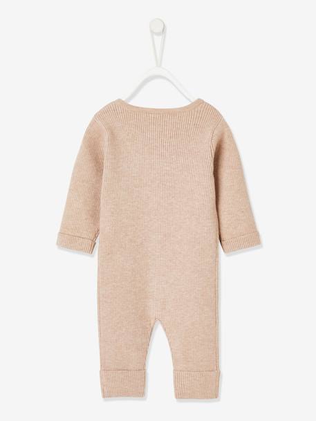 Baby Overall, lange Ärmel Oeko-Tex beige meliert+grau meliert+nachtblau 3