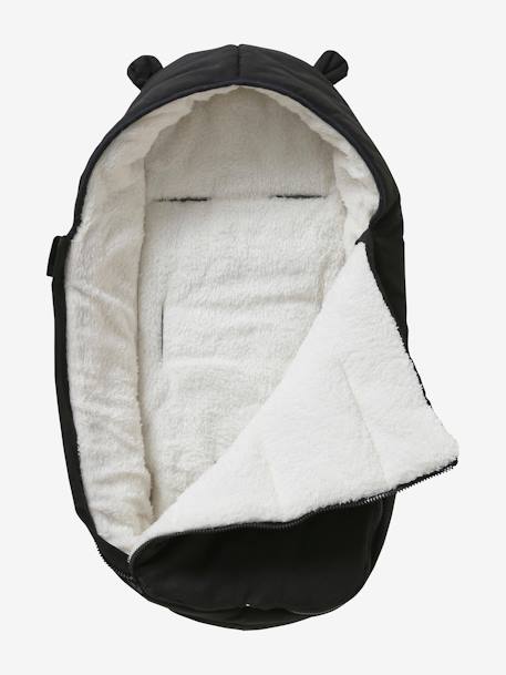 Fußsack für Kinderwagen & Babyschale, wetterfest nachtblau+schwarz 8