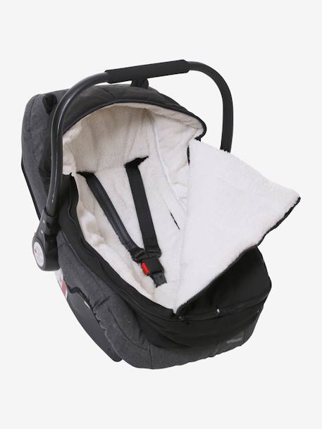 Fußsack für Kinderwagen & Babyschale, wetterfest - nachtblau+schwarz - 7