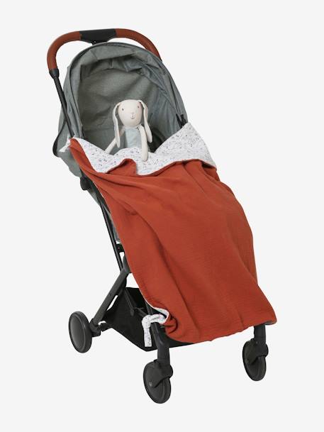 Baby Decke, wendbar Oeko-Tex, personalisierbar - braun/wollweiß wild sahara+wollweiß herzen - 3